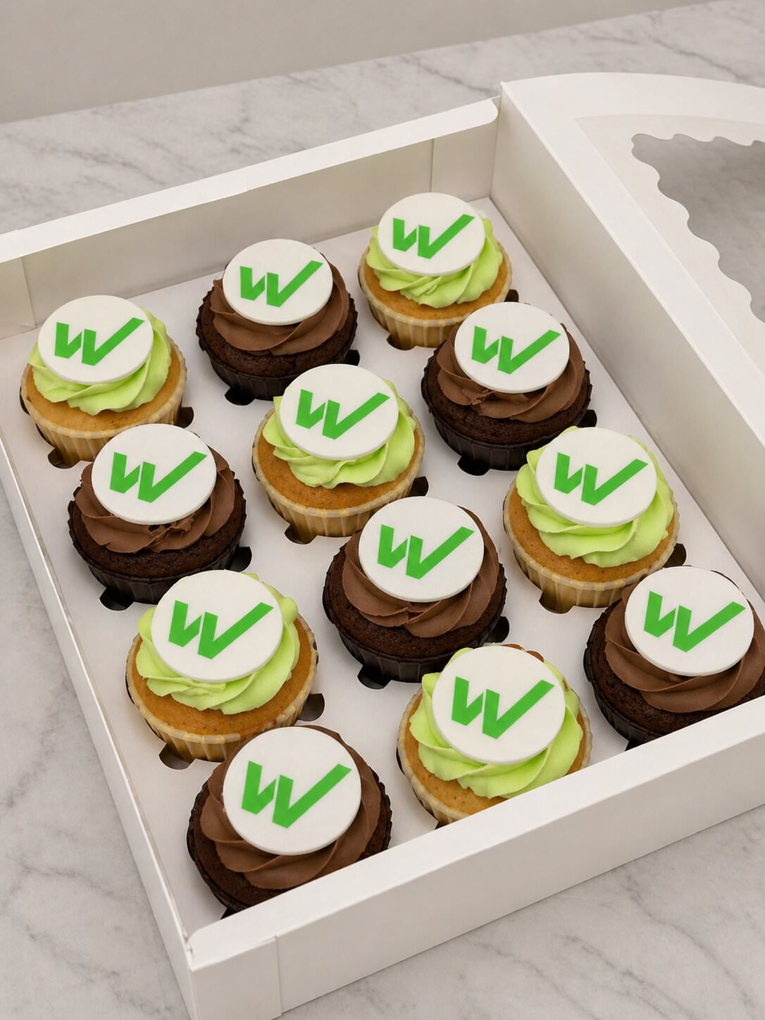 Custom Logo Cupcakes